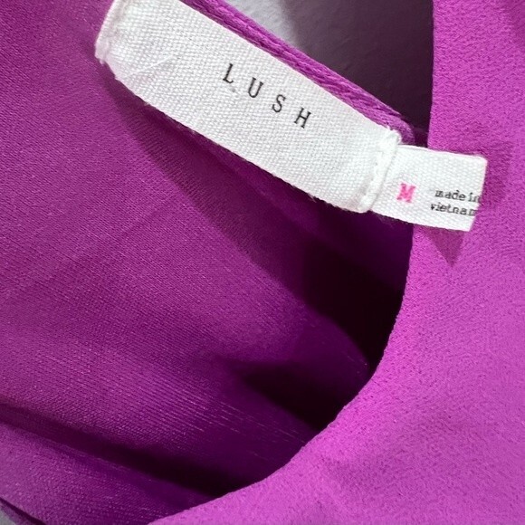 Lush mauve triple strap racerback chiffon dress size medium - Picture 6 of 7